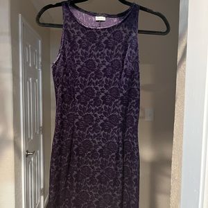 Dark purple flower designed dress
